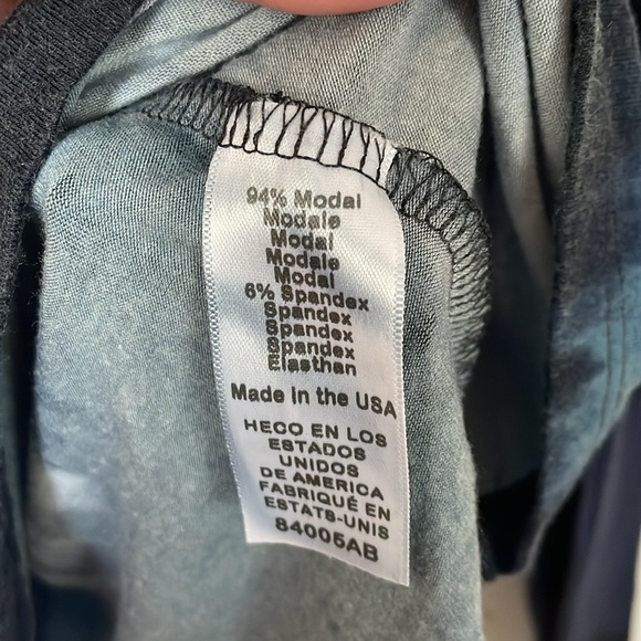 Michael Stars Small Blue and Brown Long Sleeve Turtleneck Top - Picture 3 of 8